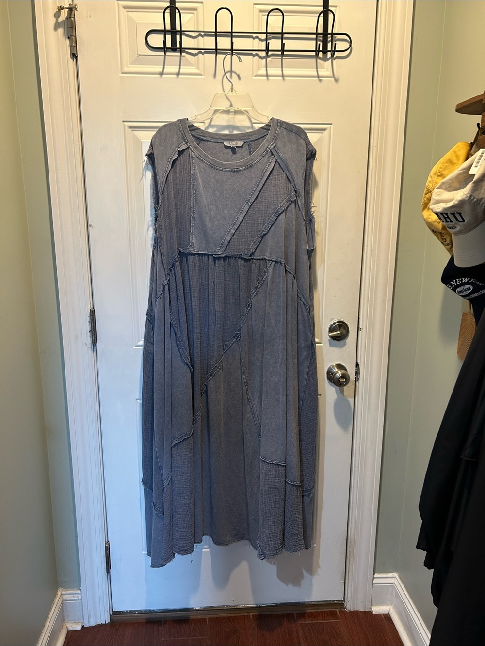 Oli & Hali Washed Slate Patchwork Maxi Dress